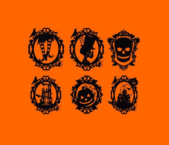 Halloween Silhouette Cutting Files Silhouette SVG, DXF and Eps vinyl cut Files, for Cameo and Cricut Explore machines Instant download