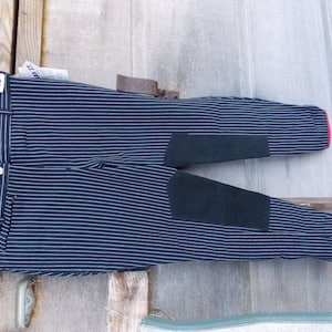 Tuff Rider Cotton Collection Knee Patch Black and White Pinstripe Ladies  Breeches Size 32 Vintage
