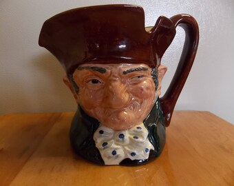 VINTAGE ROYAL DOULTON Large Jug Old Charley D5420 5 1/2" Height Issued 1934-1983 designed by Charles Noke