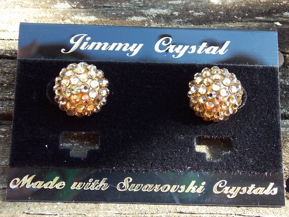 Jimmy Crystal Made With Swarovski Crystals Gold Color  display picture 2