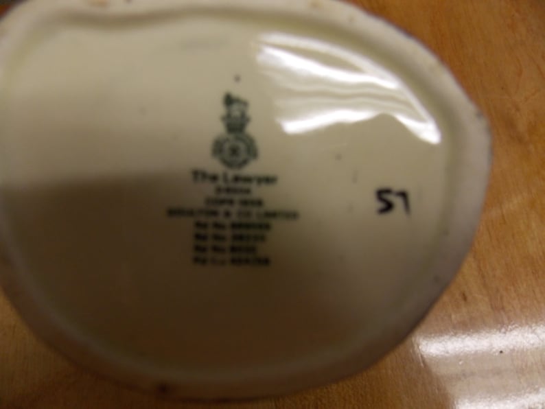 ROYAL DOULTON TOBY Jug Small 4 The Lawyer Numbered 5 D6504 Artist Max Henk 1959-1996