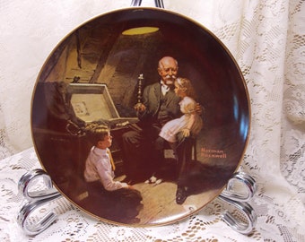 Grandpa's Treasure Chest Norman Rockwell Light Campaign Bradford Exchange Edwin M Knowles Fine China