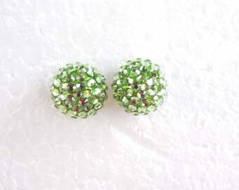 Jimmy Crystal made with Swarovski Crystals Green Post Earrings