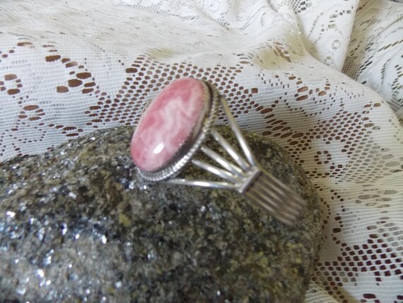 Native American Handcrafted Cuff Rodecrosite Ston… - image 3