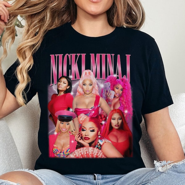 Nicki Minaj, Nicki Minaj Png, Comfort color Png, Nicki Minaj Gift, Rapper Homage Graphic Png, Crew Shirt, Digital Download