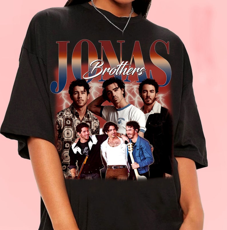 Vintage 90s Graphic Style Jonas Brothers Png, Jonas Brothers Png For Man And Women JN1, Jonas Brothers Classic Retro Png, Digital Download zdjęcie 1