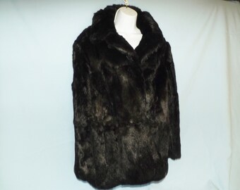 Coney fur coat | Etsy Vintage coney fur Daphmond jacket in