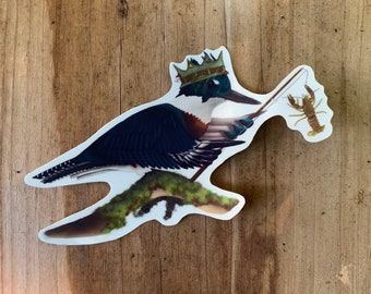 Kingfisher Sticker, vinyl sticker