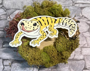 Leopard gecko, Reptile, Vinyl sticker