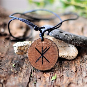 Viking Necklace Bind Rune of Wealth, Amulet for Wealth, Handcrafted ...
