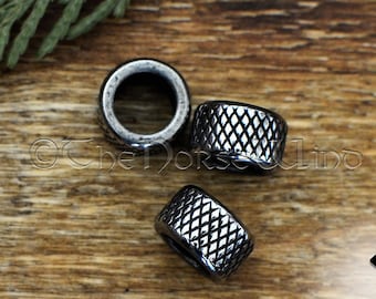 Viking Beard Beads, Stainless Steel Hair Beads, Viking Beard Rings, Medieval Dwarven Beard Norse Dreadlocks, Asatru Viking Jewelry