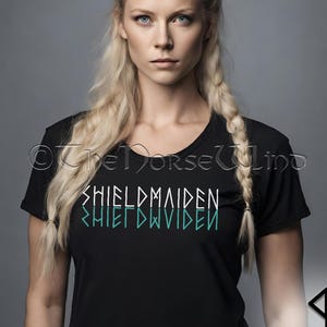 Shieldmaiden Viking T-Shirt, Norse Mythology Tee Shirt, Viking Shield Maiden Valhalla Unisex TShirt Viking Gift for Her, All Sizes S - 5XL