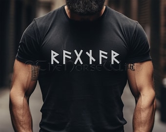 YOUR NAME in Futhark RUNES T-shirt, Personalized Viking Shirt, Custom Norse Tee, Viking Gift for Dad, Unisex S-5XL, Norse Mythology Clothing