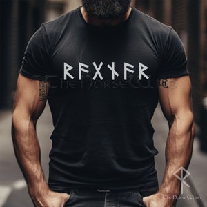 YOUR NAME in Futhark RUNES T-shirt, Personalized Viking Shirt, Custom Norse Tee, Viking Gift for Dad, Unisex S-5XL, Norse Mythology Clothing