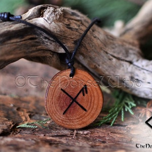 Viking Runes Necklace Gibu Auja Good Luck Charm Viking - Etsy
