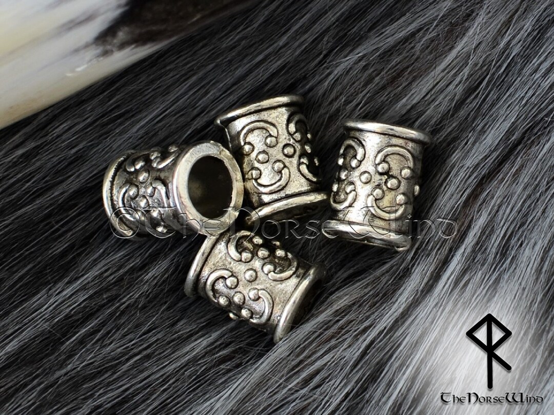 Beard Beads 2 PCS Viking Hair Rings Silver/bronze/gold Celtic Dreadlock ...