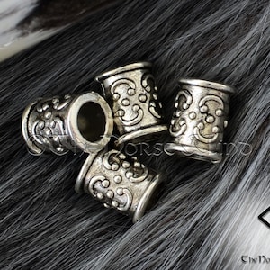 Beard Beads 2 PCS Viking Hair Rings Silver/Bronze/Gold Celtic Dreadlock Beads Beard Rings, Dwarven Hair Rings, Celtic Jewelry Viking Norse