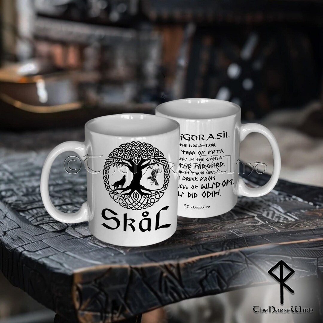 Yggdrassil Wooden Mug main image 1