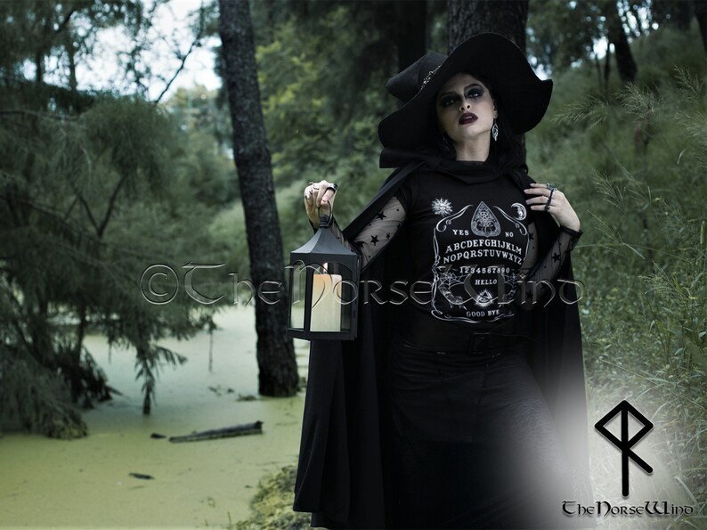 Spirit Board T-Shirt, Witch Ouija Board T-Shirt in Black, Witch Gothic Tee, Wiccan Clothing Witches Gift - Pagan Tee Shirt, Unisex / S - 5XL image 6