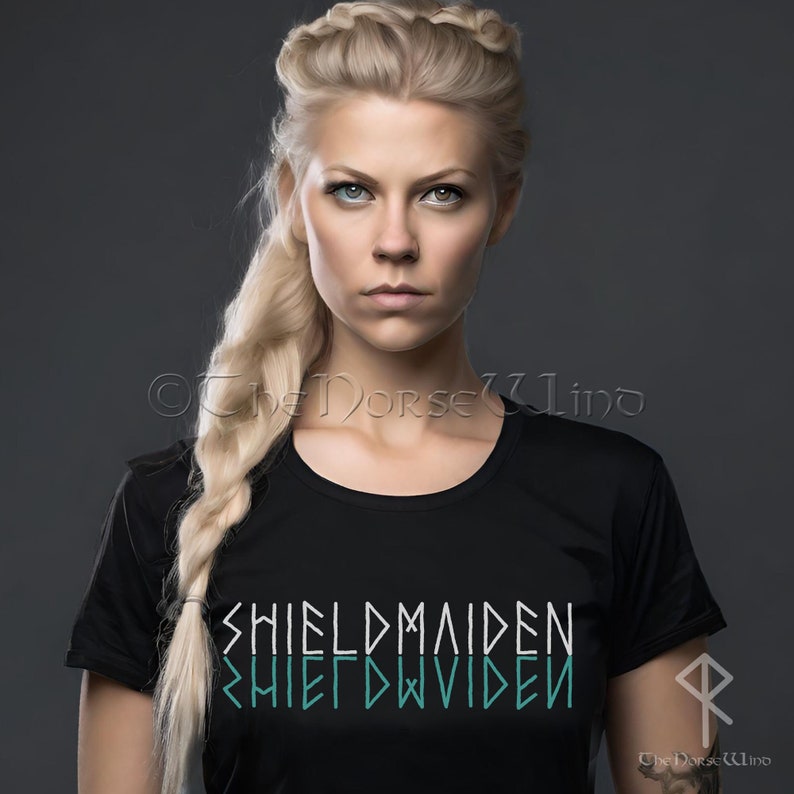 Shieldmaiden Viking T-Shirt, Norse Mythology Tee Shirt, Viking Shield Maiden Valhalla Unisex TShirt Viking Gift for Her, All Sizes S - 5XL