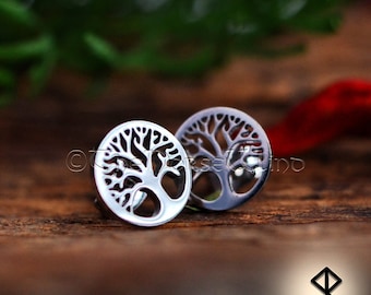 Yggdrasil Earrings Viking Tree of Life Stud Earrings Stainless Steel Earrings Celtic Jewelry Viking Jewelry Norse Mythology