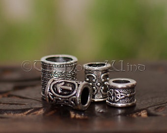 Gioielli Per Barba Vichinghi - 2 Perle Celtiche In Argento Per Capelli E Barba - Unisex