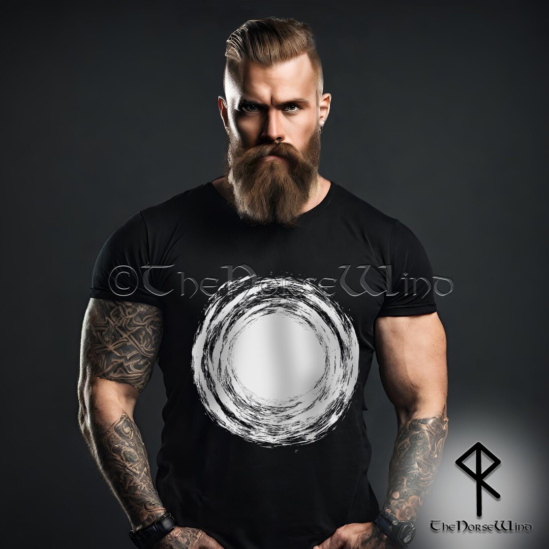 Norse Cosmic Void T-shirt - Viking Ginnungagap Black Hole Spiral