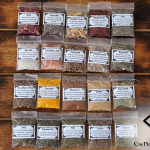 Witchcraft Herbs Starter Kit - 5/10/20 Baby Witch Apothecary Beginner Set, Wicca Magical Herbs, Wiccan Spell Set, Witchy Spiritual