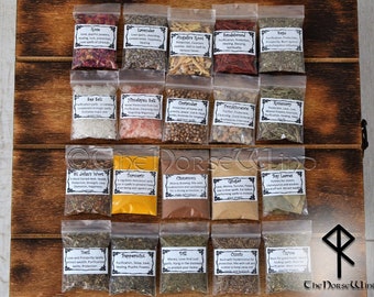 Witchcraft Herbs Starter Kit - 5/10/20 Baby Witch Apothecary Beginner Set, Wicca Magical Herbs, Wiccan Spell Set, Witchy Spiritual