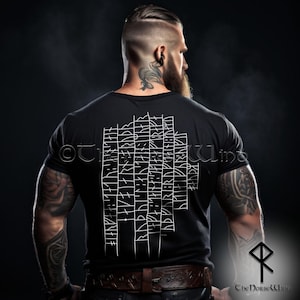Viking Runes T-Shirt Gotland Runestone, Authentic Norse Runescript Art Shirt, Norse Mythology Tee, Nordic Warriors Unisex Shirt, Viking Gift