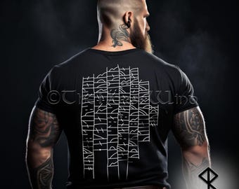 Viking Runes T-Shirt Gotland Runestone, Authentic Norse Runescript Art Shirt, Norse Mythology Tee, Nordic Warriors Unisex Shirt, Viking Gift