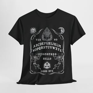 Spirit Board T-Shirt, Witch Ouija Board T-Shirt in Black, Witch Gothic Tee, Wiccan Clothing Witches Gift - Pagan Tee Shirt, Unisex / S - 5XL image 7