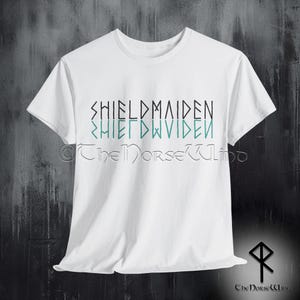 Shieldmaiden Viking T-Shirt, Norse Mythology Tee Shirt, Viking Shield Maiden Valhalla Unisex TShirt Viking Gift for Her, All Sizes S - 5XL