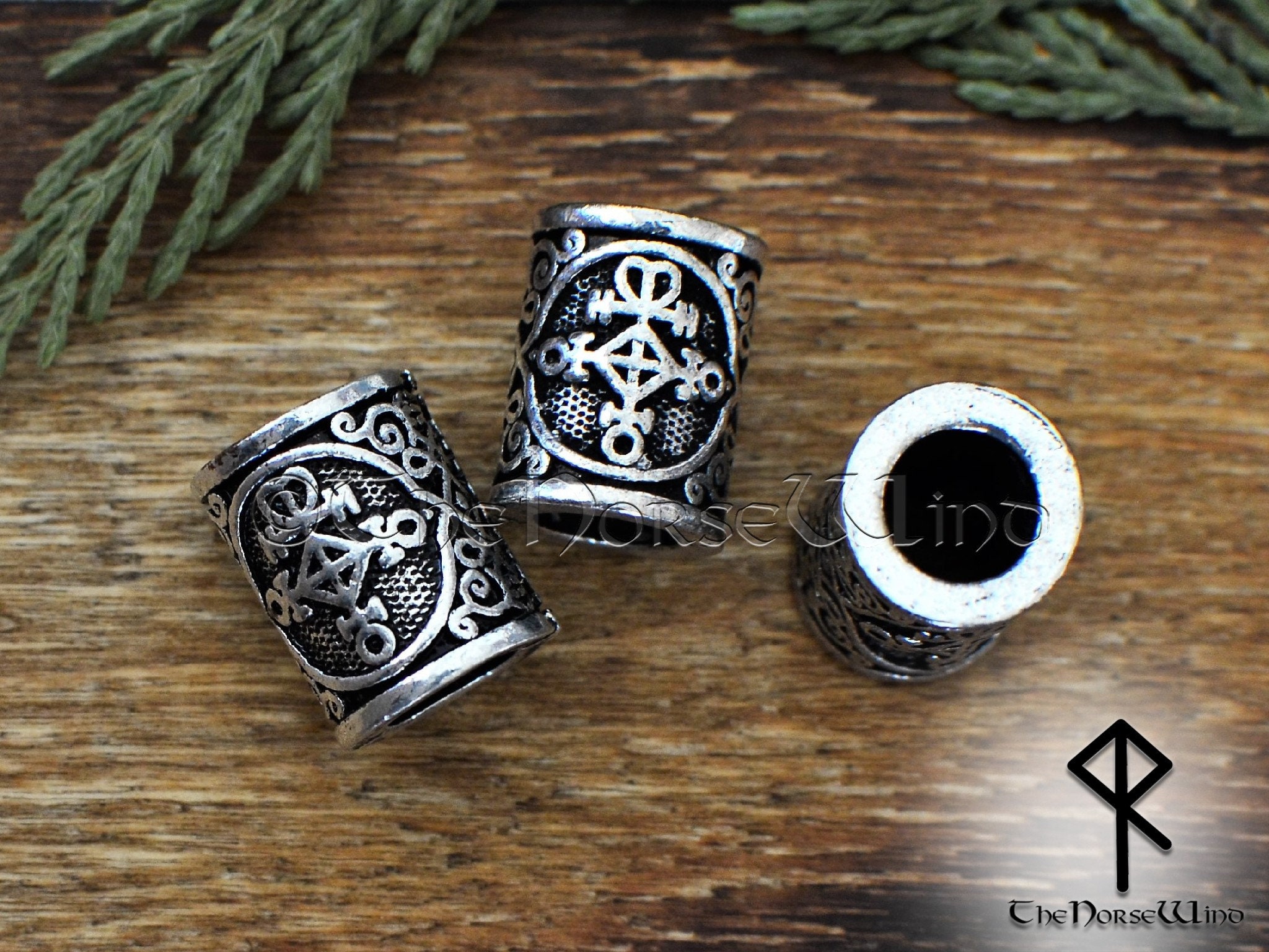 Sterling silver shop beard beads