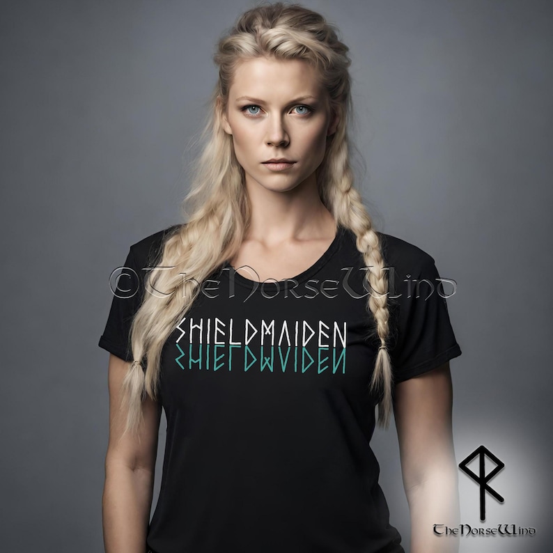Shieldmaiden Viking T-Shirt, Norse Mythology Tee Shirt, Viking Shield Maiden Valhalla Unisex TShirt Viking Gift for Her, All Sizes S - 5XL