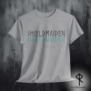 Shieldmaiden Viking T-Shirt, Norse Mythology Tee Shirt, Viking Shield Maiden Valhalla Unisex TShirt Viking Gift for Her, All Sizes S - 5XL