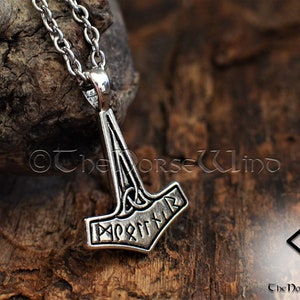 Thor's Hammer Mjolnir Necklace, Viking Necklace, Viking Jewelry, Celtic Thor Hammer Pendant Strength Amulet Norse Mythology Asatru image 6