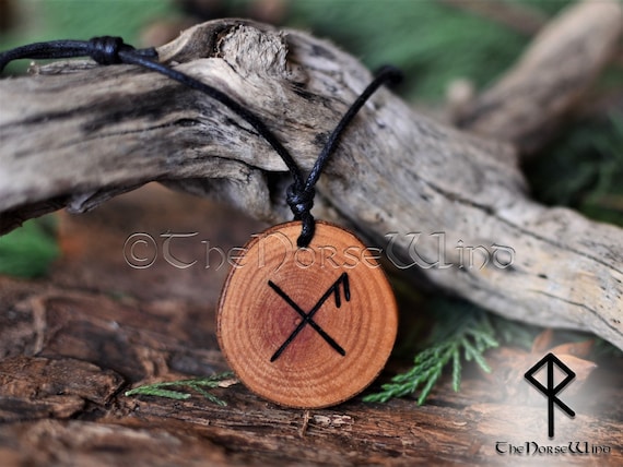 Ciondolo Viking Rune, Amuleto Portafortuna Gibu Auja, Gioielli