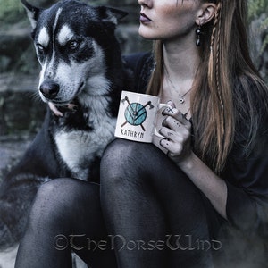 Custom Name Viking Mug, Personalized Shield Maiden Mug - Viking Women Gift, Lagertha Shield Mug, Viking Coffee Mug, Norse Mythology