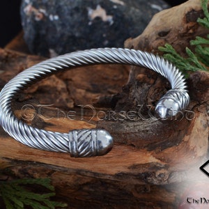 Viking Bracelet, Stainless Steel Torque Viking Torc Cuff Bangles, Ragnar Bracelet, Norse Jewelry, Viking Jewelry image 2