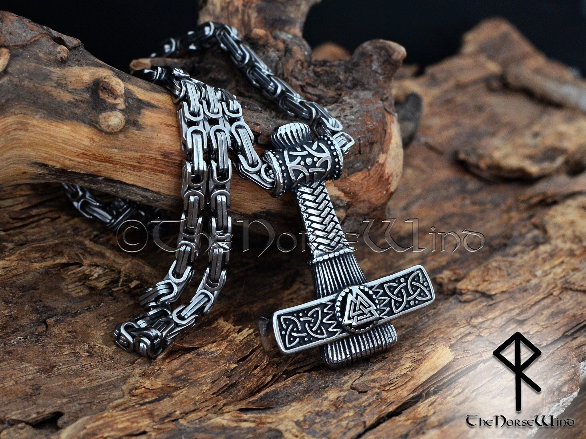 Collana Mjölnir Martello Di Thor In Argento 925 – Gioiello Vichingo Con Catena In Acciaio, Regalo Uomo - 5