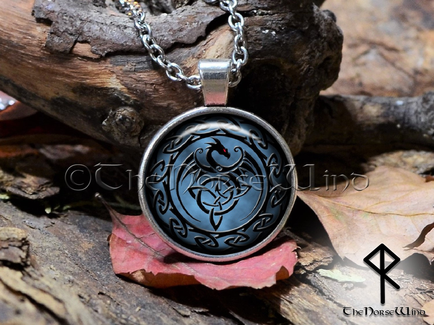 Ciondolo Nodo Celtico Vichingo Gioielli Personalizzabili Collana con Serpente Ouroboros Mitologia Norrena