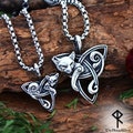 Freya's Cat Viking Necklace, Celtic Trinity Pendant, Stainless Steel Triquetra Norse Mythology Amulet, Viking Jewelry product logo