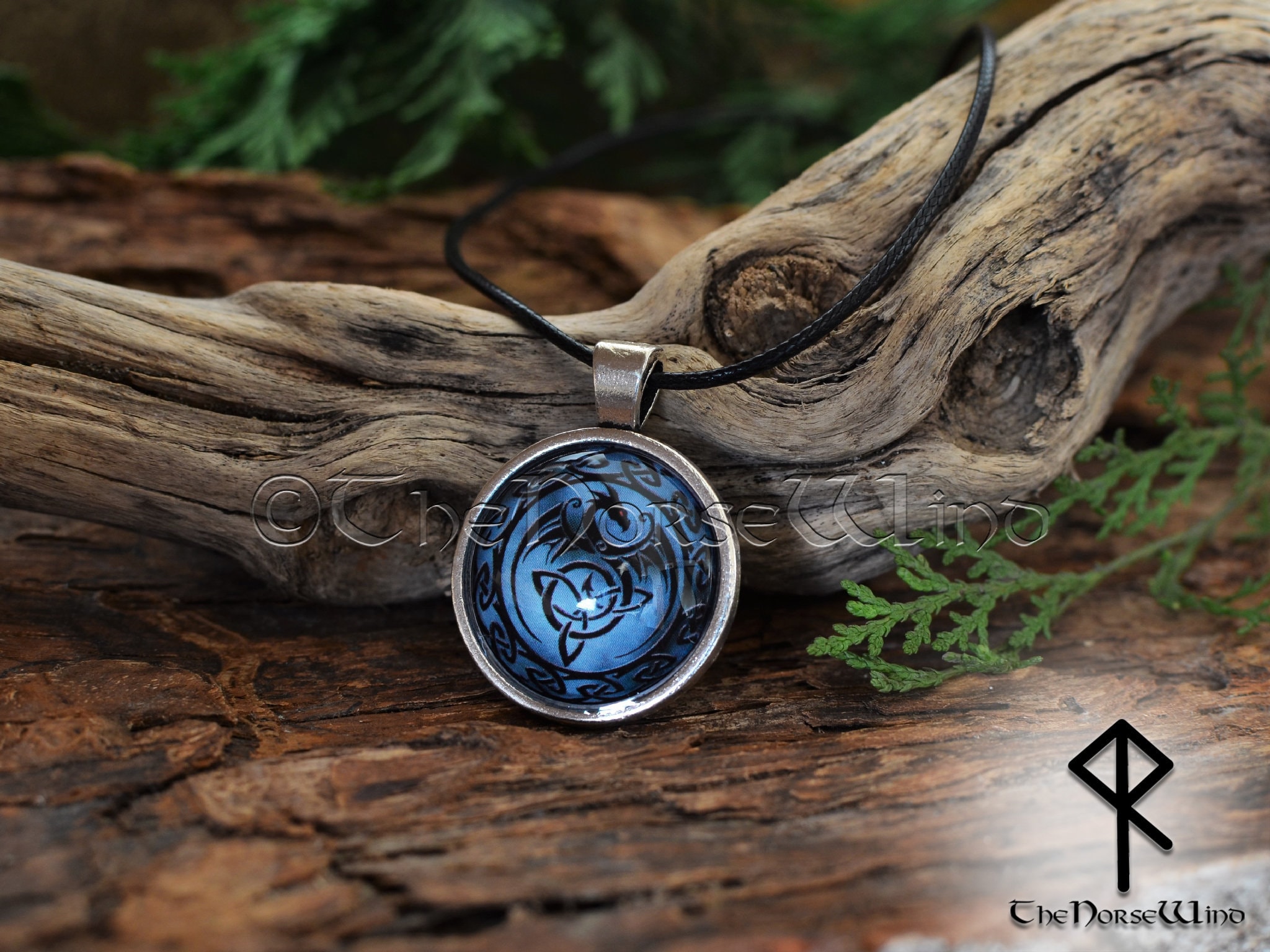 COLLANA CORDONCINO CIONDOLO DRAGO IN ACCIAIO INOX ARGENTO DA UOMO IDEA REGALO
