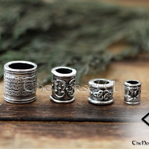 Wikinger Bart Perlen KIT mit 4 Haarringen Keltische Dreadlocks, Keltischer Schmuck, Wikinger Schmuck, nordische Mythologie