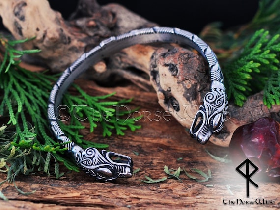Black Leather Bracelet | Men's Viking Gothic Wristband - TheNorseWind