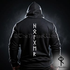 Custom NAME in RUNES Viking Hoodie, Personalized Futhark Runes Sweatshirt, Unisex Norse Sweat, Viking Clothes, Norse Mythology Gift, S-5XL