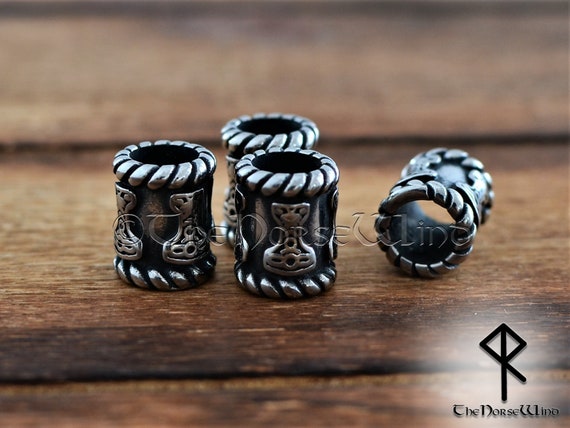 Celtic Knot Beard Beads  Large Viking Hair Rings - The Norse Wind –  TheNorseWind