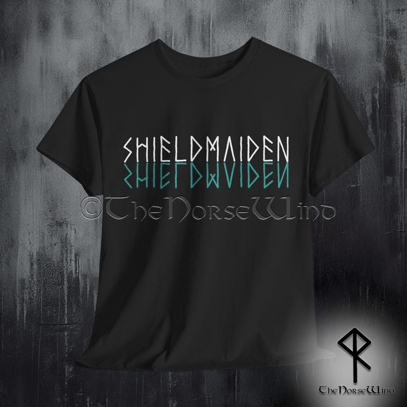 Shieldmaiden Viking T-Shirt, Norse Mythology Tee Shirt, Viking Shield Maiden Valhalla Unisex TShirt Viking Gift for Her, All Sizes S - 5XL