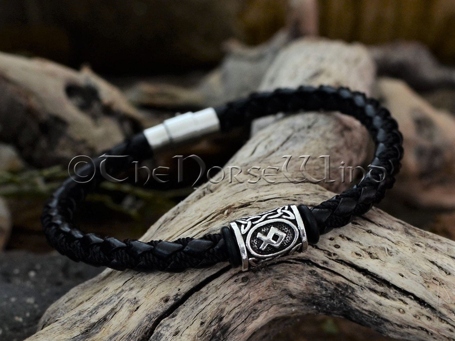  Hand-made in Ukraine Valknut Black Leather Viking Bracelet -  Gift for Men - Mens Leather Cuff Bracelets Wristbands - Viking Genuine  Leather Punk Lv Axe Сuffs Wristband - Size 6-7 inch